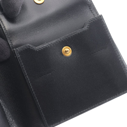 二つ折り財布 ボックスカーフ ブラック ○X刻印 エルメス 財布・小物 HERMES