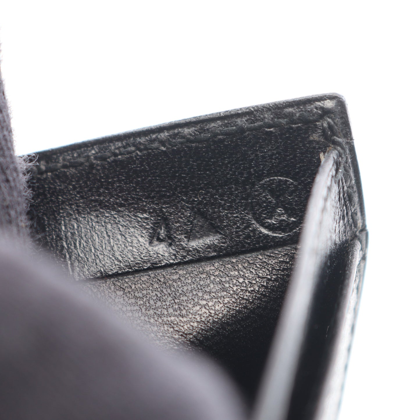 二つ折り財布 ボックスカーフ ブラック ○X刻印 エルメス 財布・小物 HERMES