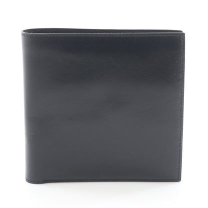 二つ折り財布 ボックスカーフ ブラック ○X刻印 エルメス 財布・小物 HERMES