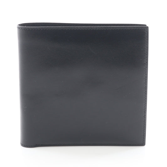 二つ折り財布 ボックスカーフ ブラック ○X刻印 エルメス 財布・小物 HERMES