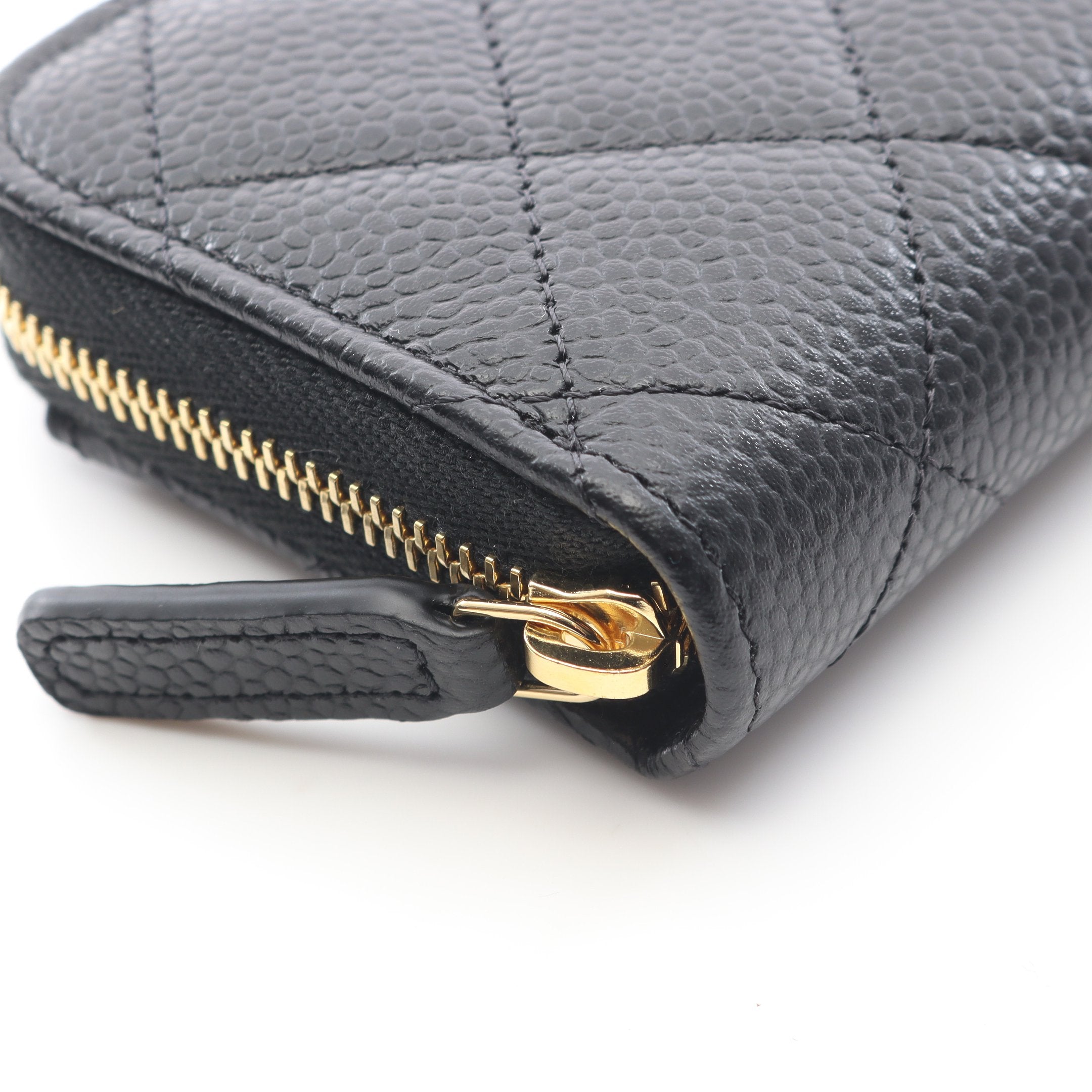 CHANEL シャネル マトラッセ フラグメントケース パース 小銭入れ ブラック キャビアスキン ゴールド金具 AP3179 CHANEL（シャネル） カードケース コインケース クラシックジップ