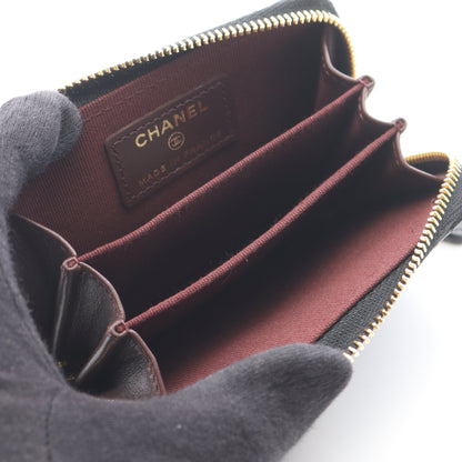 クラシック ジップ コインパース マトラッセ コインケース キャビアスキン ブラック ゴールド金具 シャネル 財布・小物 CHANEL