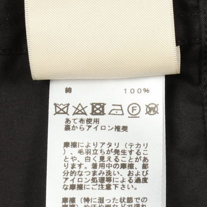 ジップアップ フリルシャツ ブラウス コットン ブラック エルメス トップス HERMES