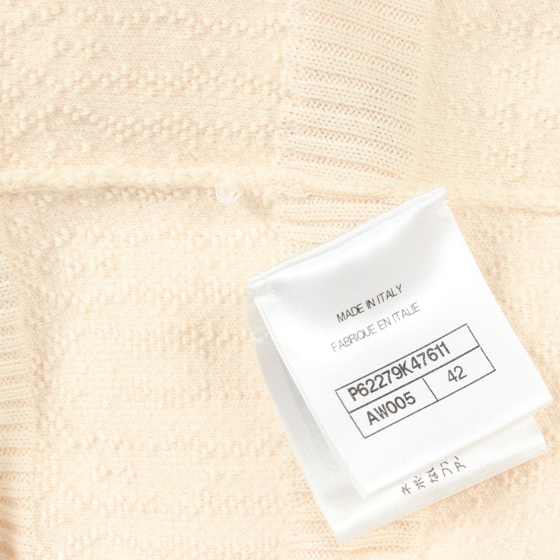 ココマークボタン ニットワンピース ウール オフホワイト シャネル ワンピース CHANEL