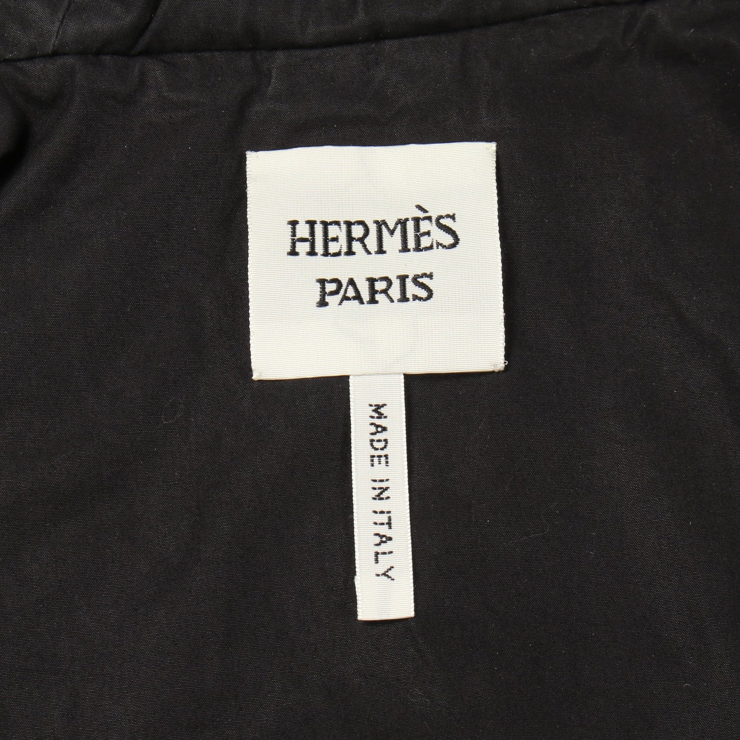 セリエボタン フード付き ジレ コート レザー ブラック エルメス アウター HERMES