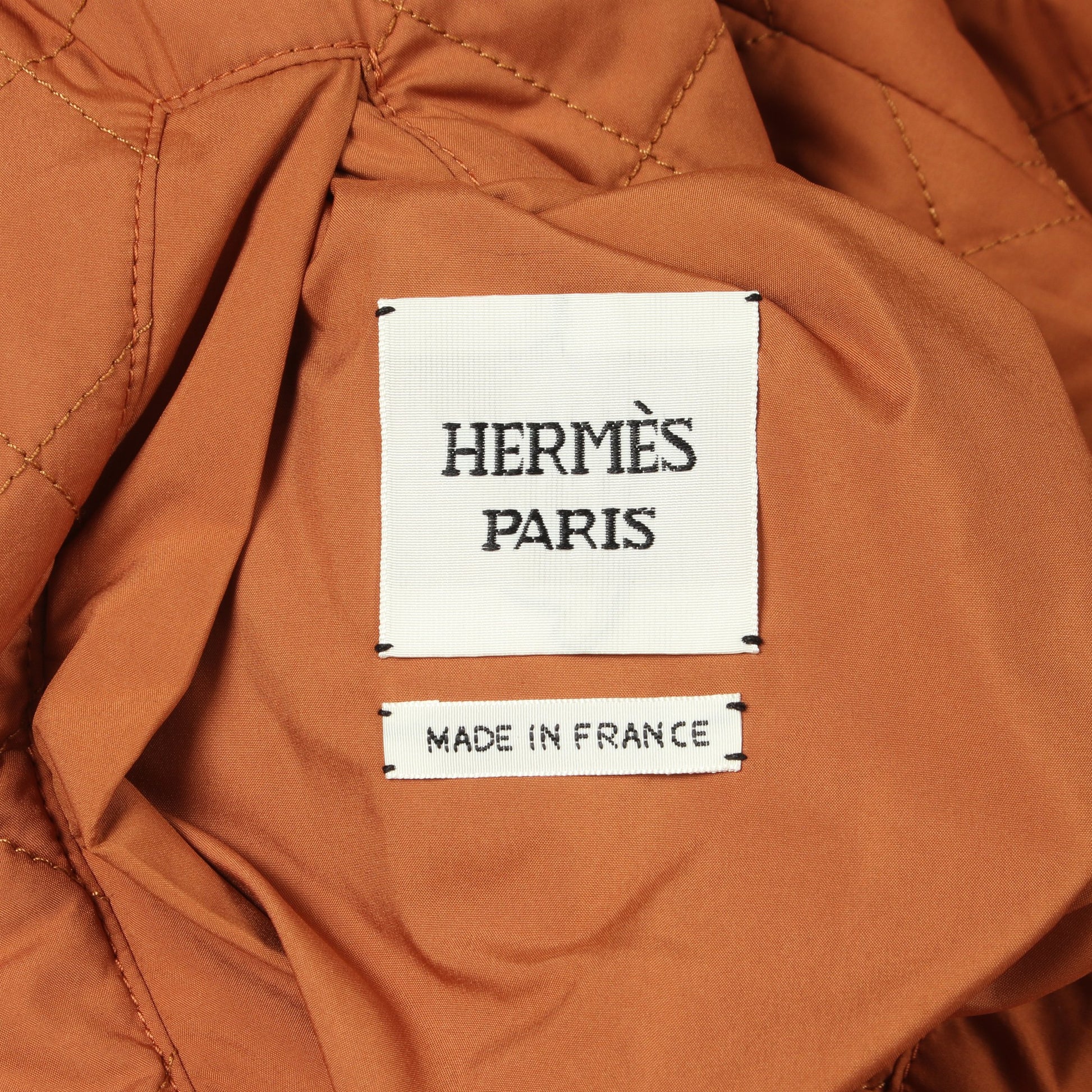 シェーヌダンクル リバーシブル コート コットン ホワイト ブラウン エルメス アウター HERMES