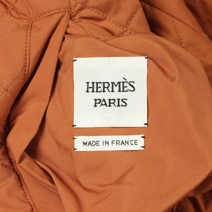 シェーヌダンクル リバーシブル コート コットン ホワイト ブラウン エルメス アウター HERMES