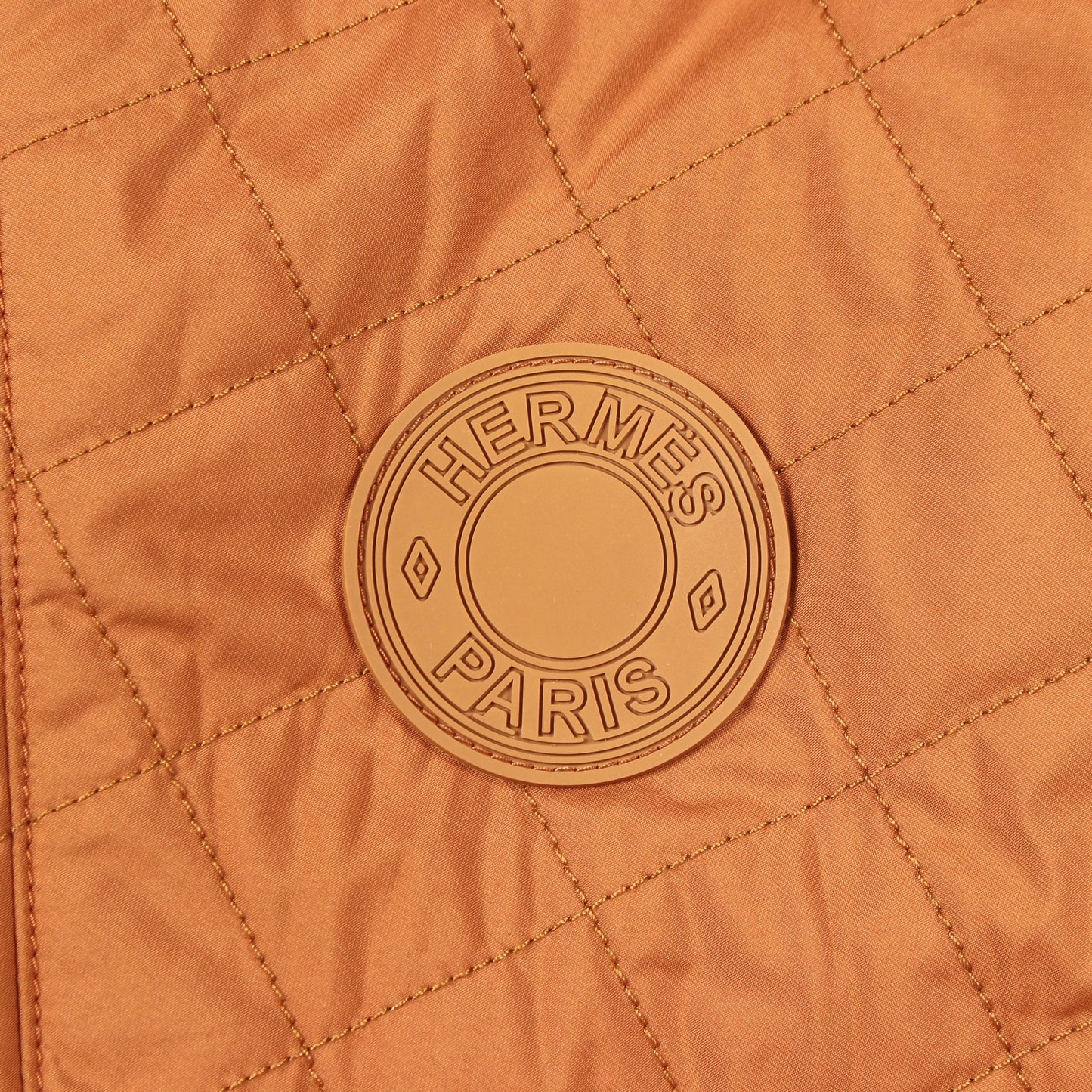 シェーヌダンクル リバーシブル コート コットン ホワイト ブラウン エルメス アウター HERMES