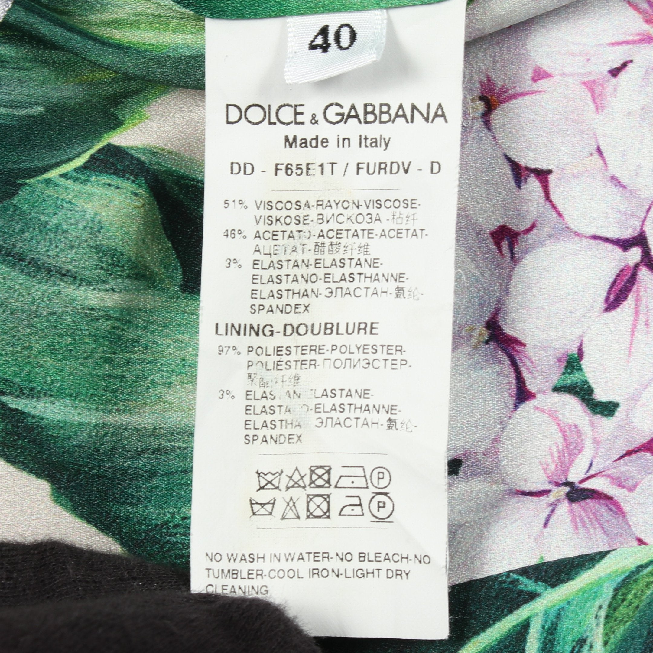 DOLCE & GABBANA 花柄ノースリーブワンピース 花柄 ノースリーブ ワンピース レーヨン ブルーグレー ドルチェアンド