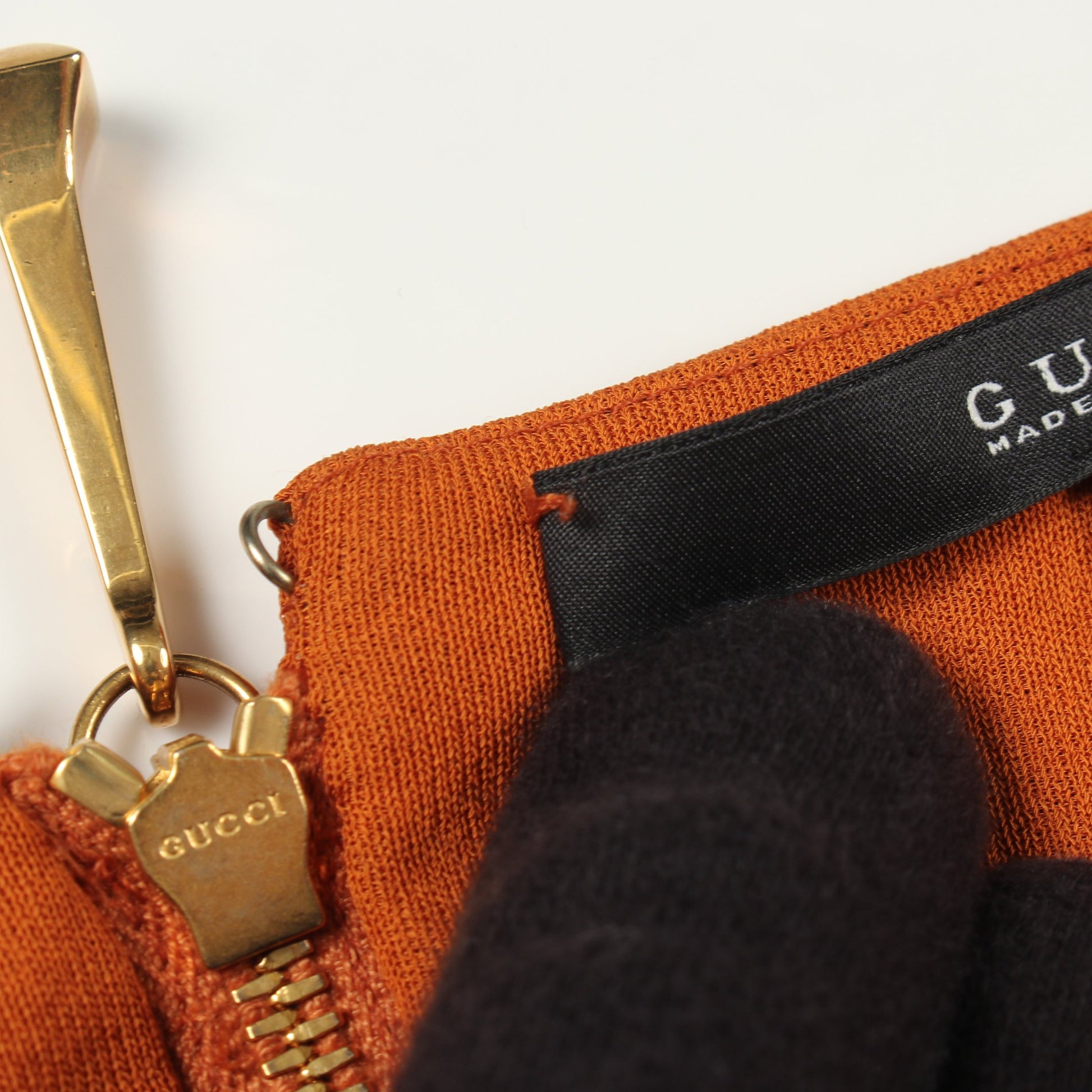 ベアトップ ワンピース レーヨン オレンジブラウン グッチ ワンピース GUCCI