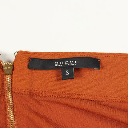 ベアトップ ワンピース レーヨン オレンジブラウン グッチ ワンピース GUCCI
