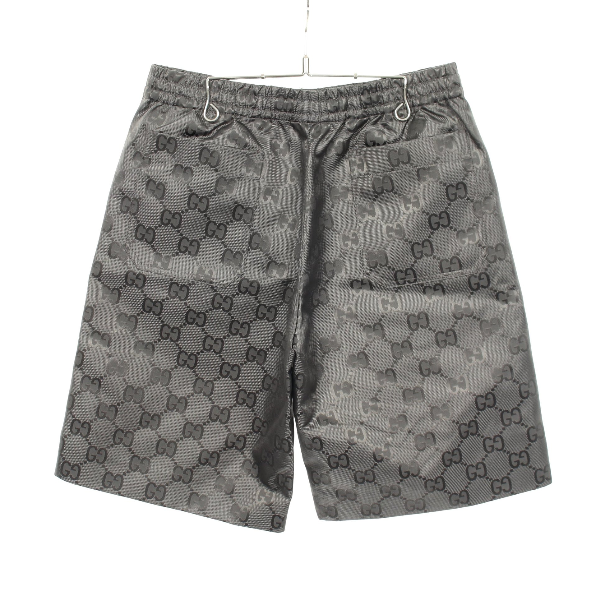 GGモノグラム オフザグリッド パンツ ナイロン グレー グッチ ボトムス GUCCI
