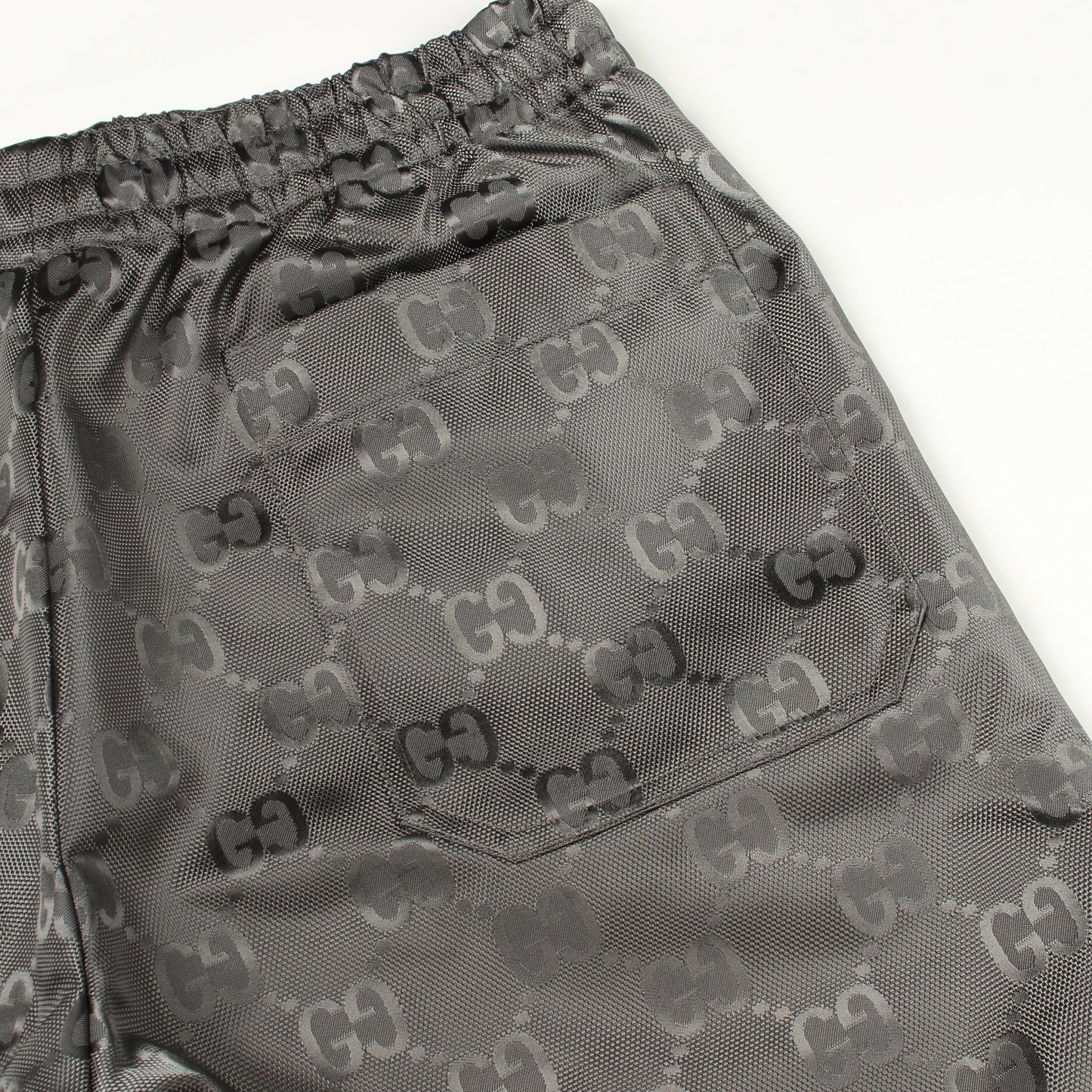 GGモノグラム オフザグリッド パンツ ナイロン グレー グッチ ボトムス GUCCI
