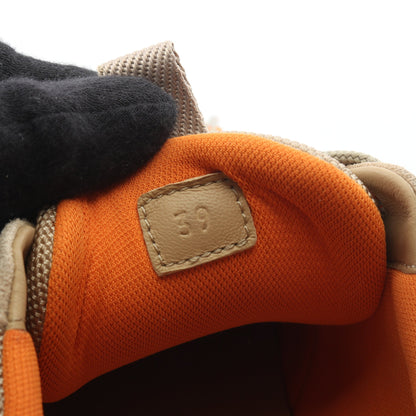 ジミー スニーカー スエード ファブリック ベージュ オレンジ エルメス シューズ HERMES