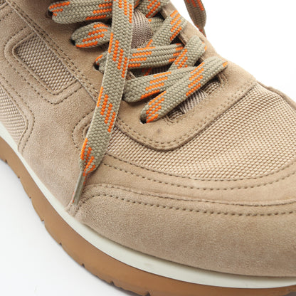ジミー スニーカー スエード ファブリック ベージュ オレンジ エルメス シューズ HERMES
