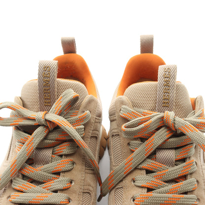 ジミー スニーカー スエード ファブリック ベージュ オレンジ エルメス シューズ HERMES