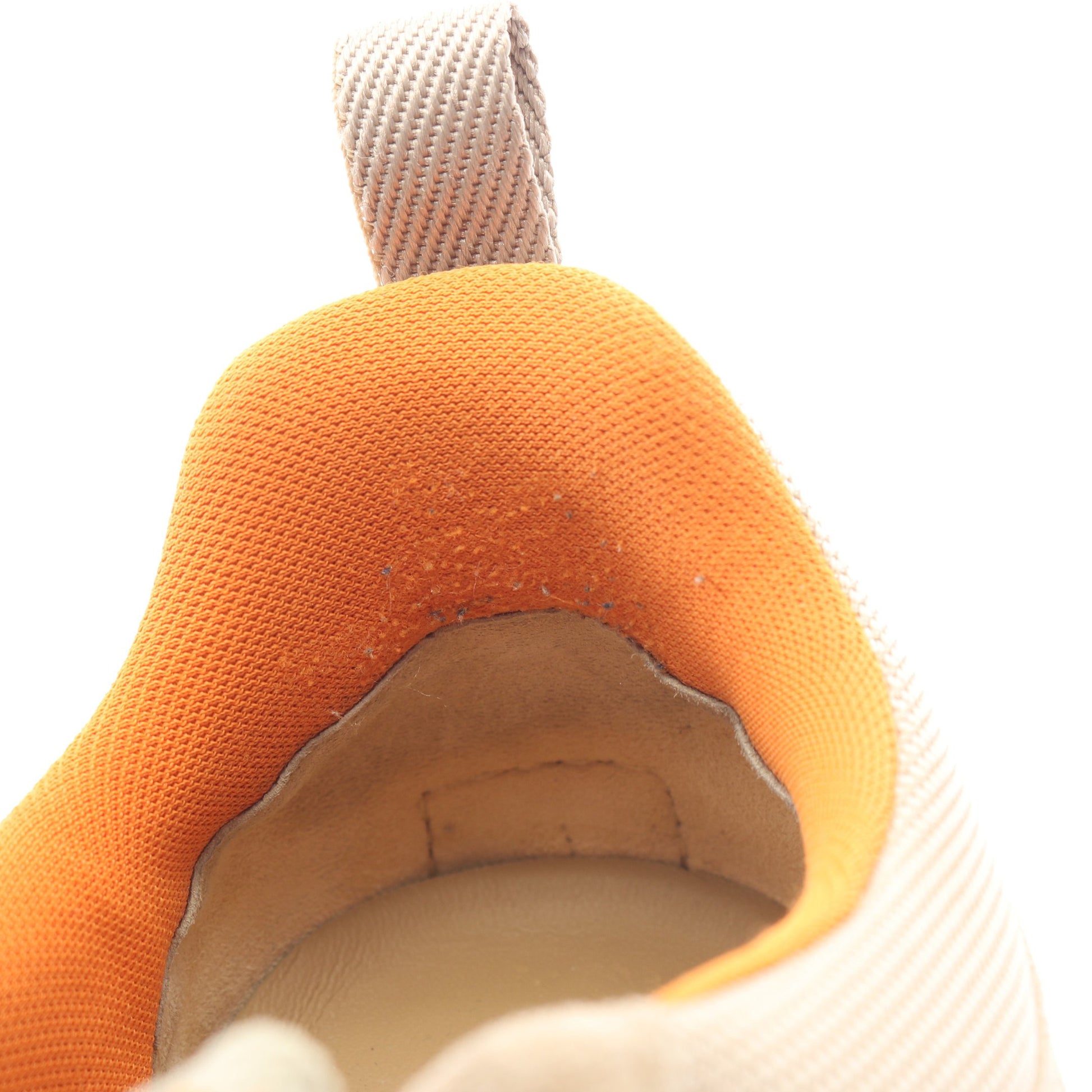 ジミー スニーカー スエード ファブリック ベージュ オレンジ エルメス シューズ HERMES