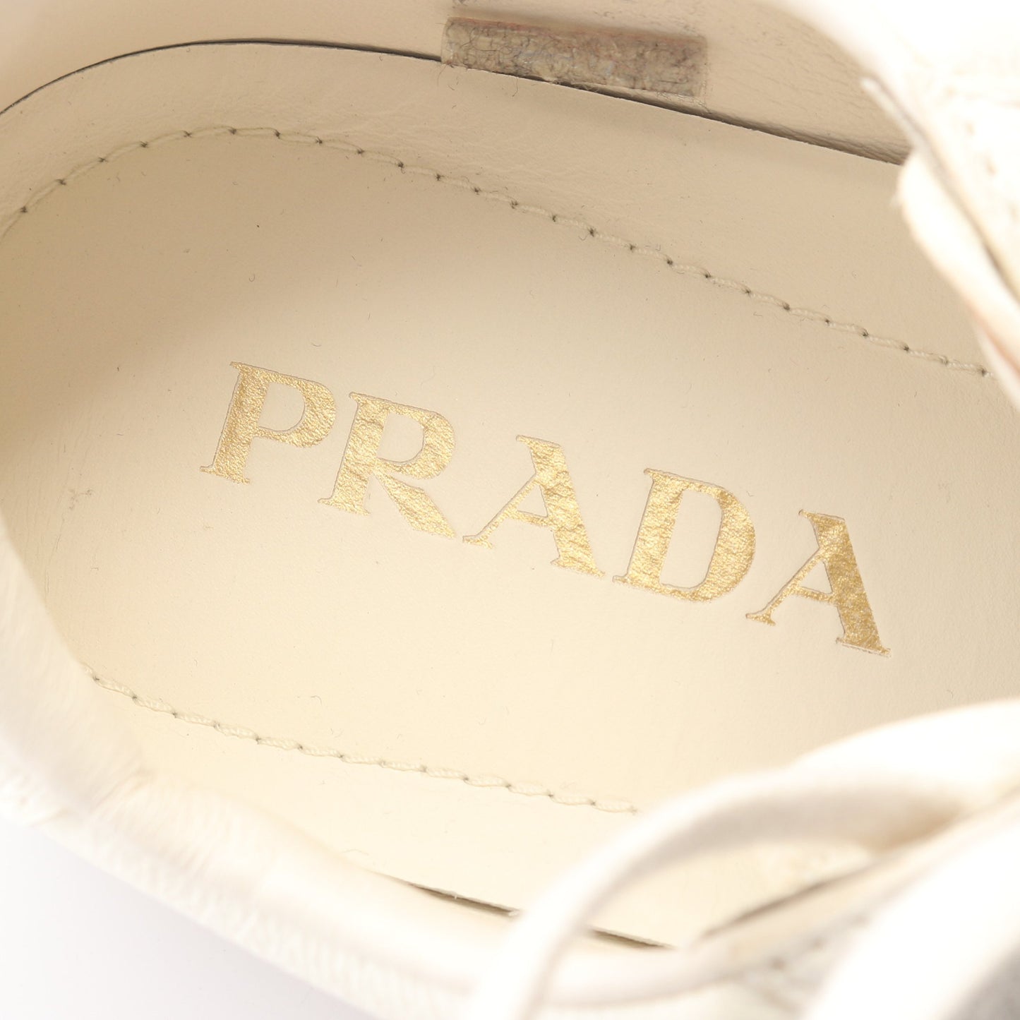 スニーカー レザー ホワイト プラダ シューズ PRADA
