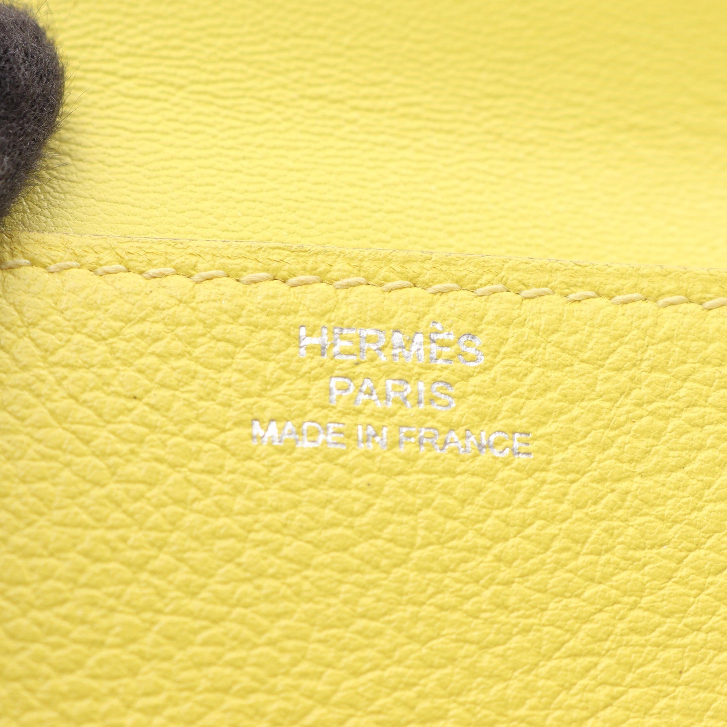 ドゴン ライム カードケース 名刺入れ エバーカラー イエロー シルバー金具 D刻印 エルメス 財布・小物 HERMES