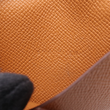 ベアンミニ ゴールド カードケース ヴォーエプソン ブラウン ゴールド金具 G刻印 エルメス 財布・小物 HERMES