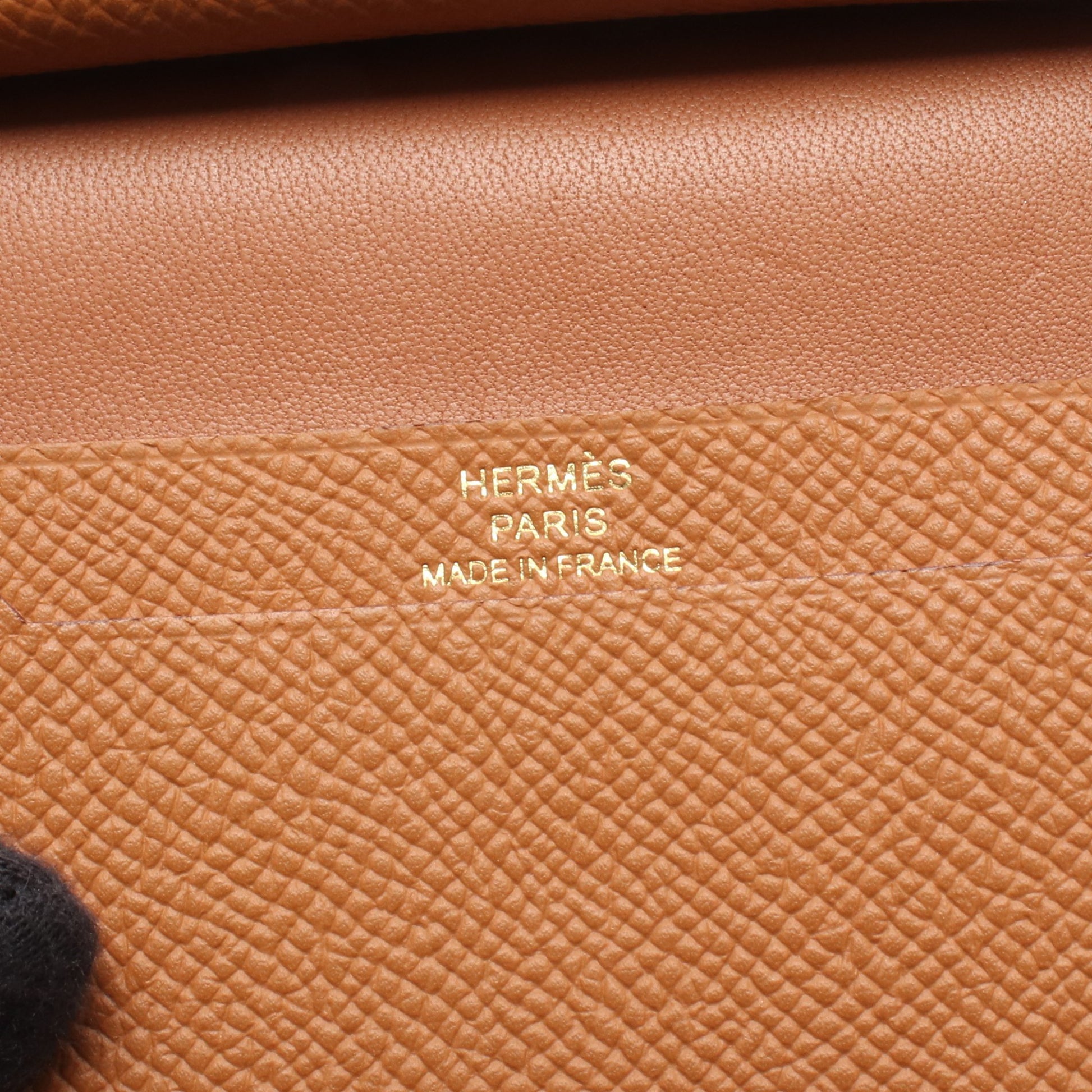 ベアンミニ ゴールド カードケース ヴォーエプソン ブラウン ゴールド金具 G刻印 エルメス 財布・小物 HERMES