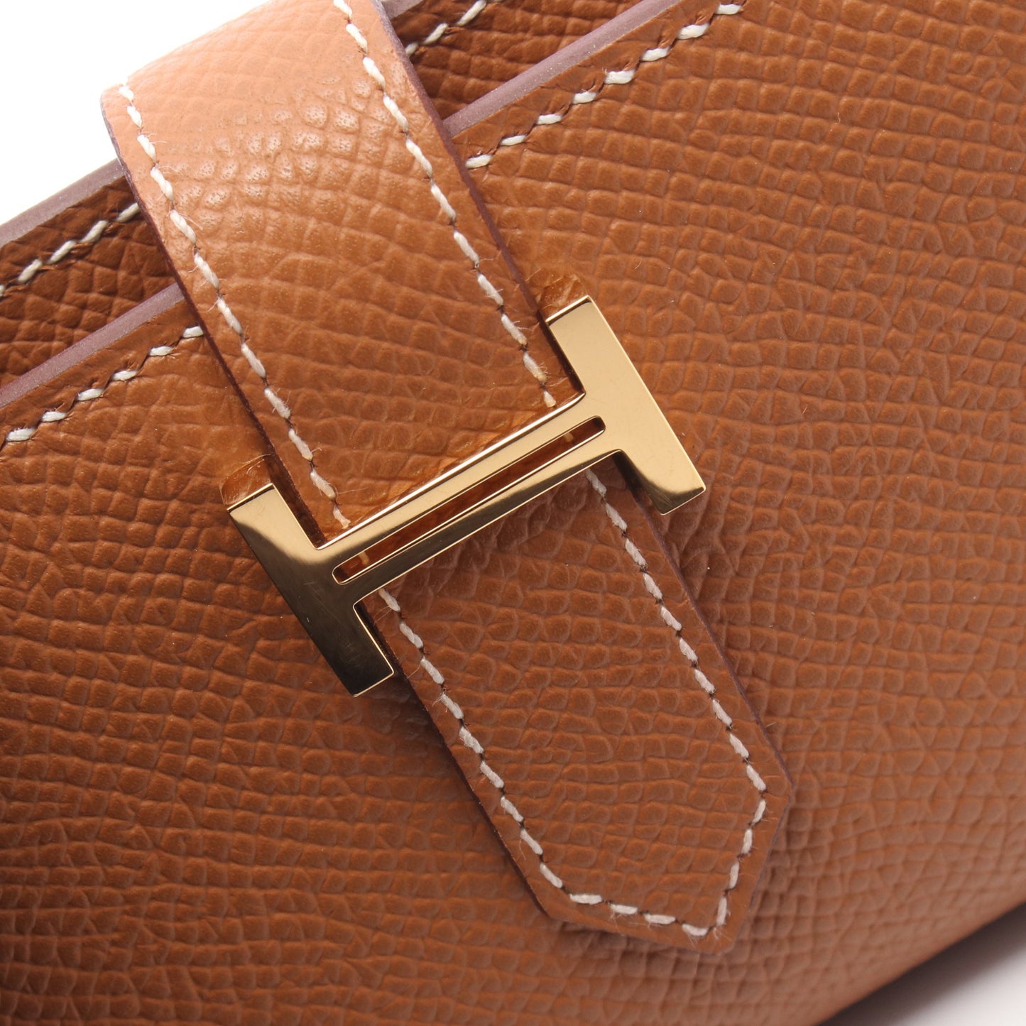 ベアンミニ ゴールド カードケース ヴォーエプソン ブラウン ゴールド金具 G刻印 エルメス 財布・小物 HERMES