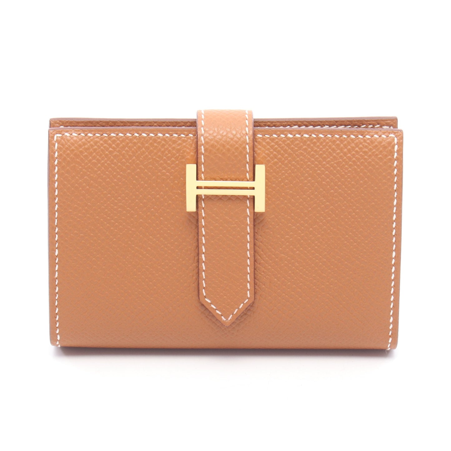 ベアンミニ ゴールド カードケース ヴォーエプソン ブラウン ゴールド金具 G刻印 エルメス 財布・小物 HERMES