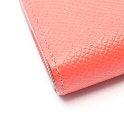 ベアンミニ ローズテキサス カードケース ヴォーエプソン ピンクレッド シルバー金具 T刻印 エルメス 財布・小物 HERMES