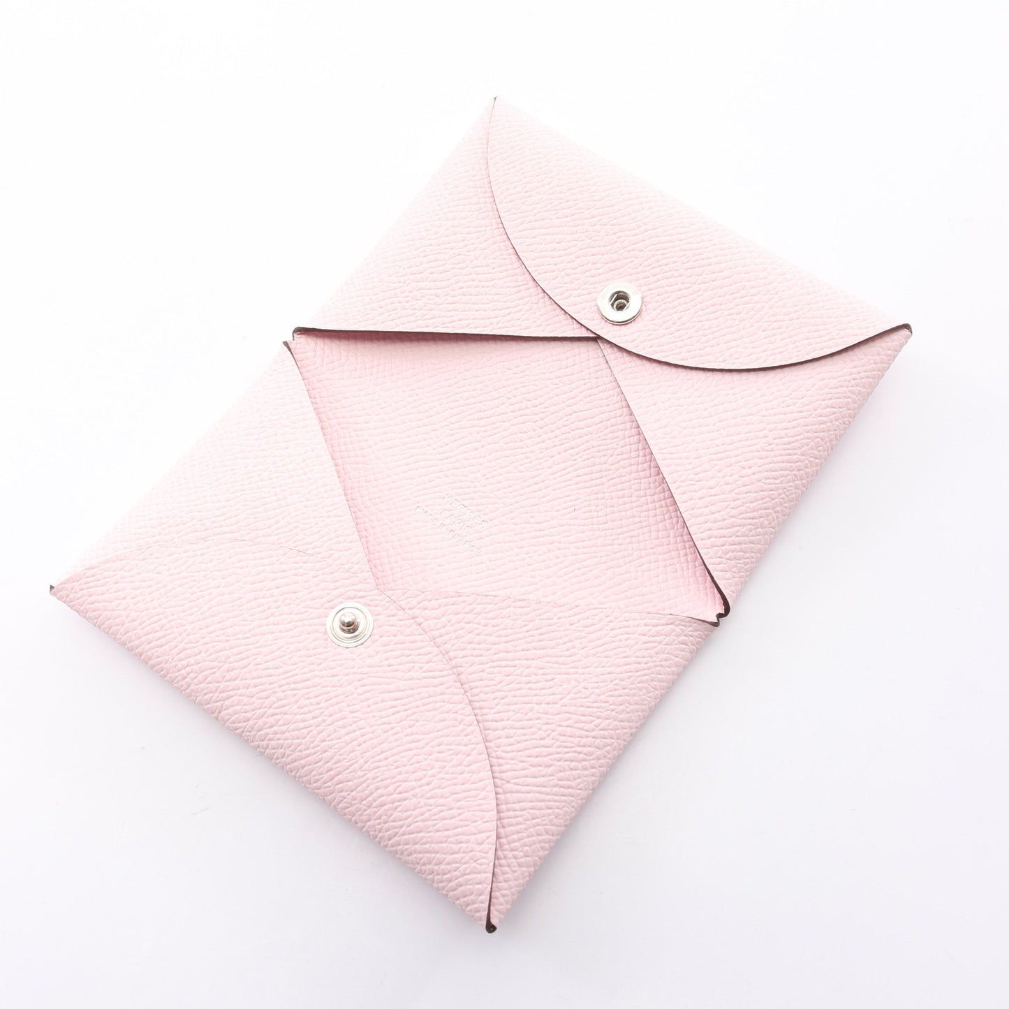 カルヴィ ローズエグランタイン コインケース ヴォーエプソン ライトピンク シルバー金具 K刻印 エルメス 財布・小物 HERMES