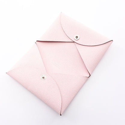 カルヴィ ローズエグランタイン コインケース ヴォーエプソン ライトピンク シルバー金具 K刻印 エルメス 財布・小物 HERMES