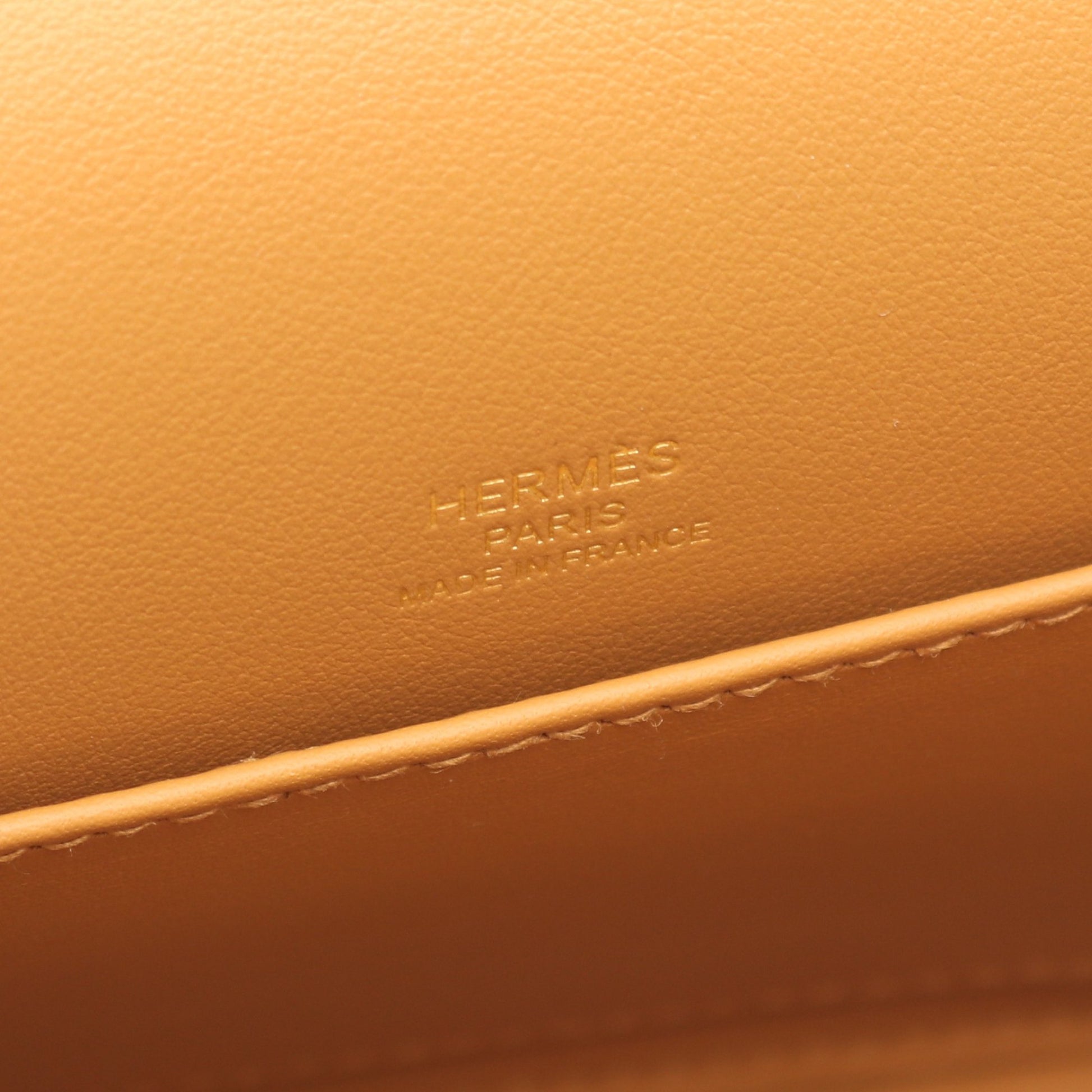 ゲタ セサミ ショルダーバッグ シェーブル ライトブラウン ゴールド金具 U刻印 エルメス バッグ HERMES