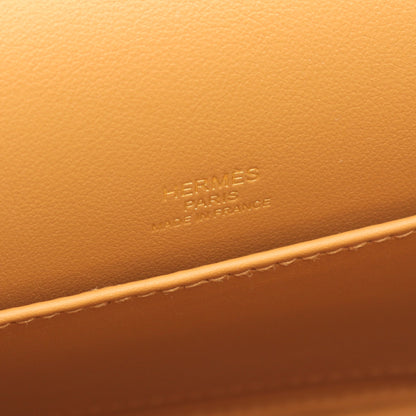 ゲタ セサミ ショルダーバッグ シェーブル ライトブラウン ゴールド金具 U刻印 エルメス バッグ HERMES