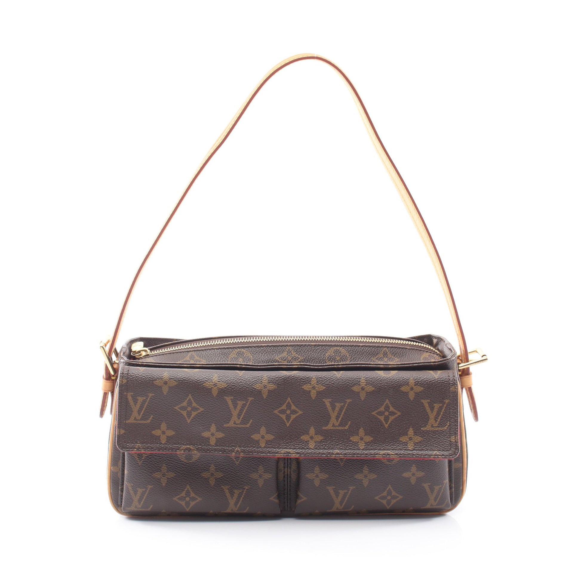 ヴィバシテMM モノグラム ショルダーバッグ PVC レザー ブラウン ルイヴィトン バッグ LOUIS VUITTON