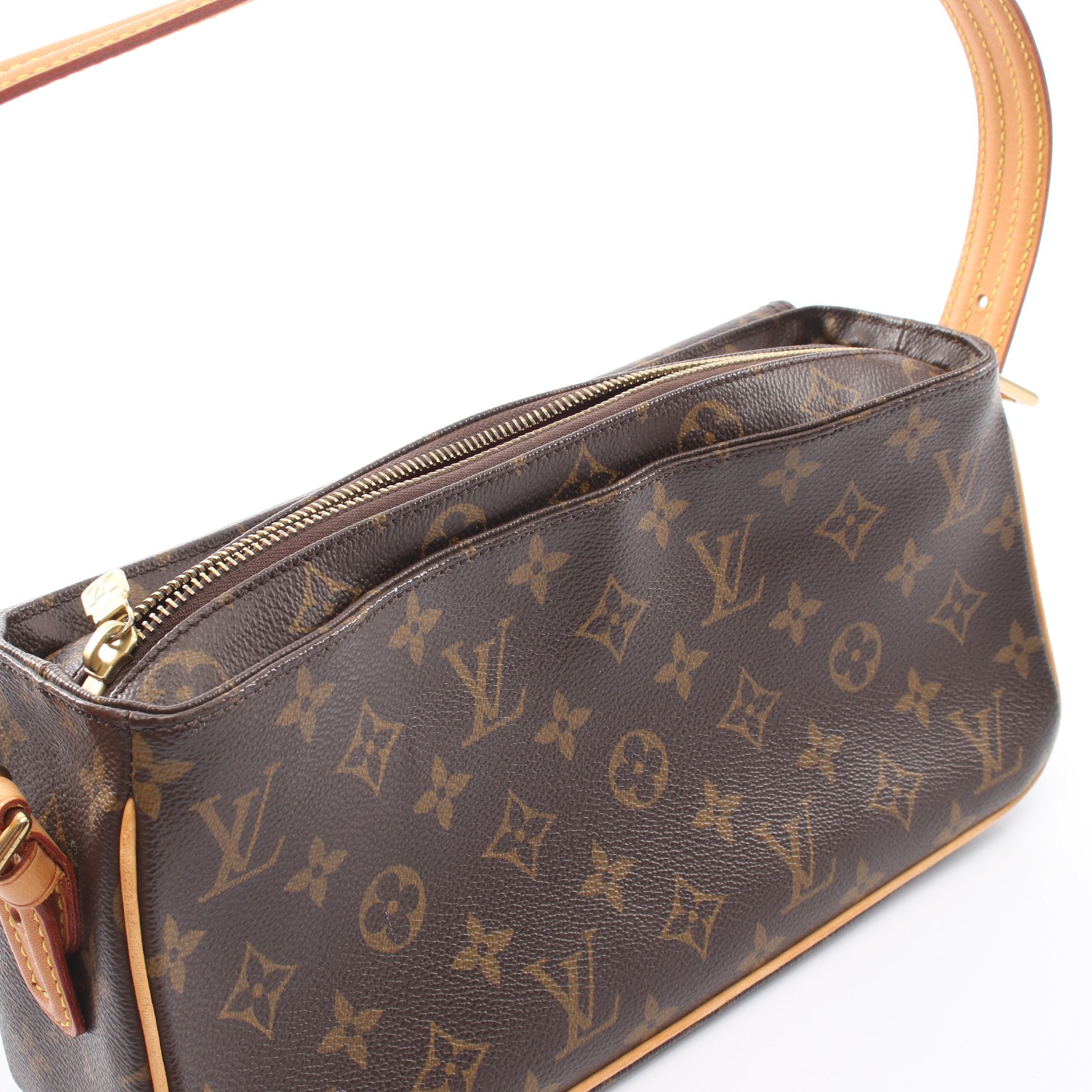 ハ*ル様 Louis Vuitton モノグラム ショルダーバッグ　ヴィバ・シテ ヴィバシテMM モノグラム ショルダーバッグ PVC レザー ブラウン ルイ