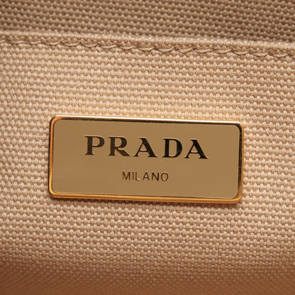 CANAPA カナパ 2WAY ハンドバッグ トートバッグ キャンバス ベージュ プラダ バッグ PRADA