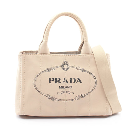 CANAPA カナパ 2WAY ハンドバッグ トートバッグ キャンバス ベージュ プラダ バッグ PRADA
