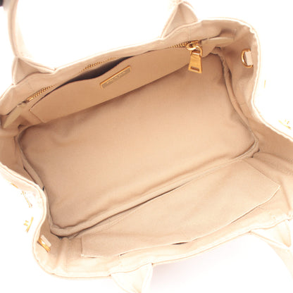 CANAPA カナパ 2WAY ハンドバッグ トートバッグ キャンバス ベージュ プラダ バッグ PRADA
