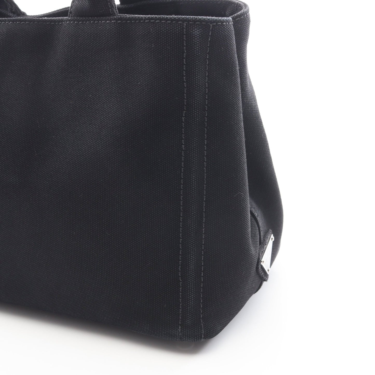 CANAPA カナパ エンボスロゴ 2WAY ハンドバッグ トートバッグ キャンバス ブラック プラダ バッグ PRADA