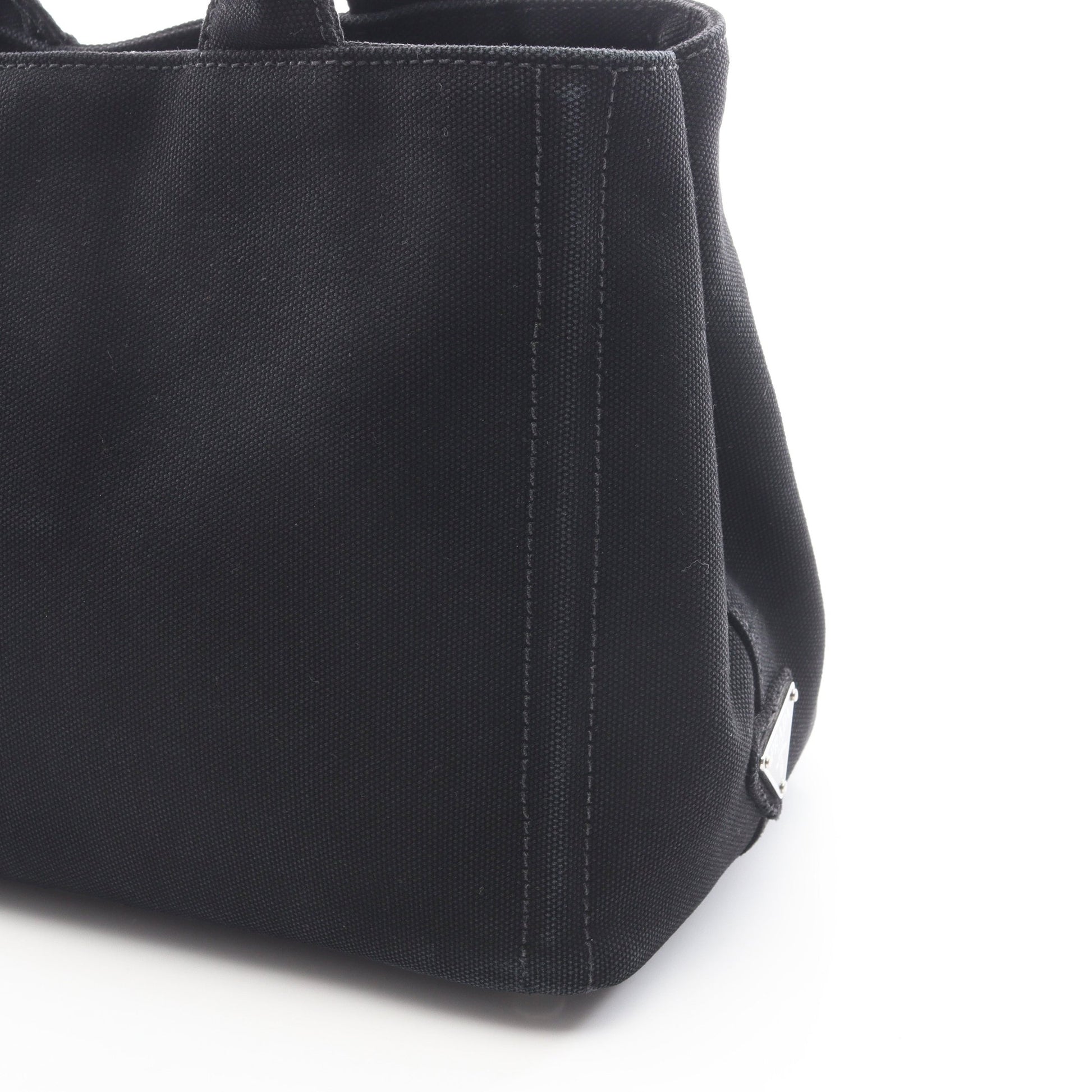 CANAPA カナパ エンボスロゴ 2WAY ハンドバッグ トートバッグ キャンバス ブラック プラダ バッグ PRADA
