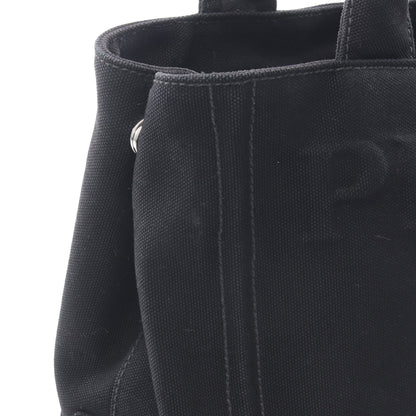 CANAPA カナパ エンボスロゴ 2WAY ハンドバッグ トートバッグ キャンバス ブラック プラダ バッグ PRADA