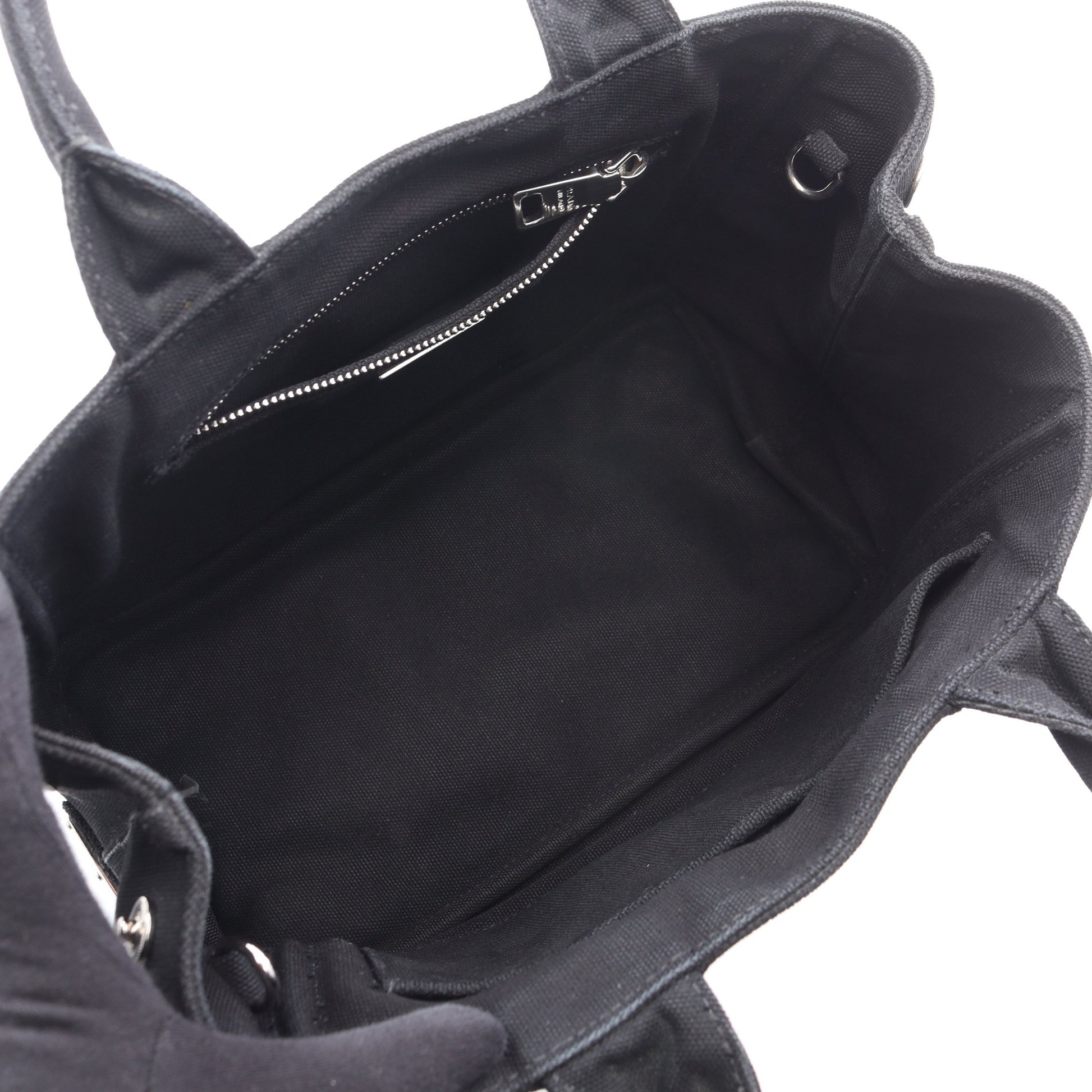 CANAPA カナパ エンボスロゴ 2WAY ハンドバッグ トートバッグ キャンバス ブラック プラダ バッグ PRADA