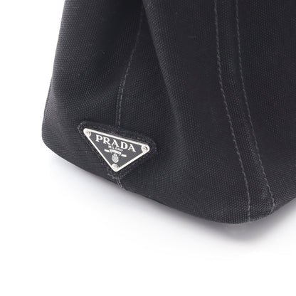 CANAPA カナパ エンボスロゴ 2WAY ハンドバッグ トートバッグ キャンバス ブラック プラダ バッグ PRADA