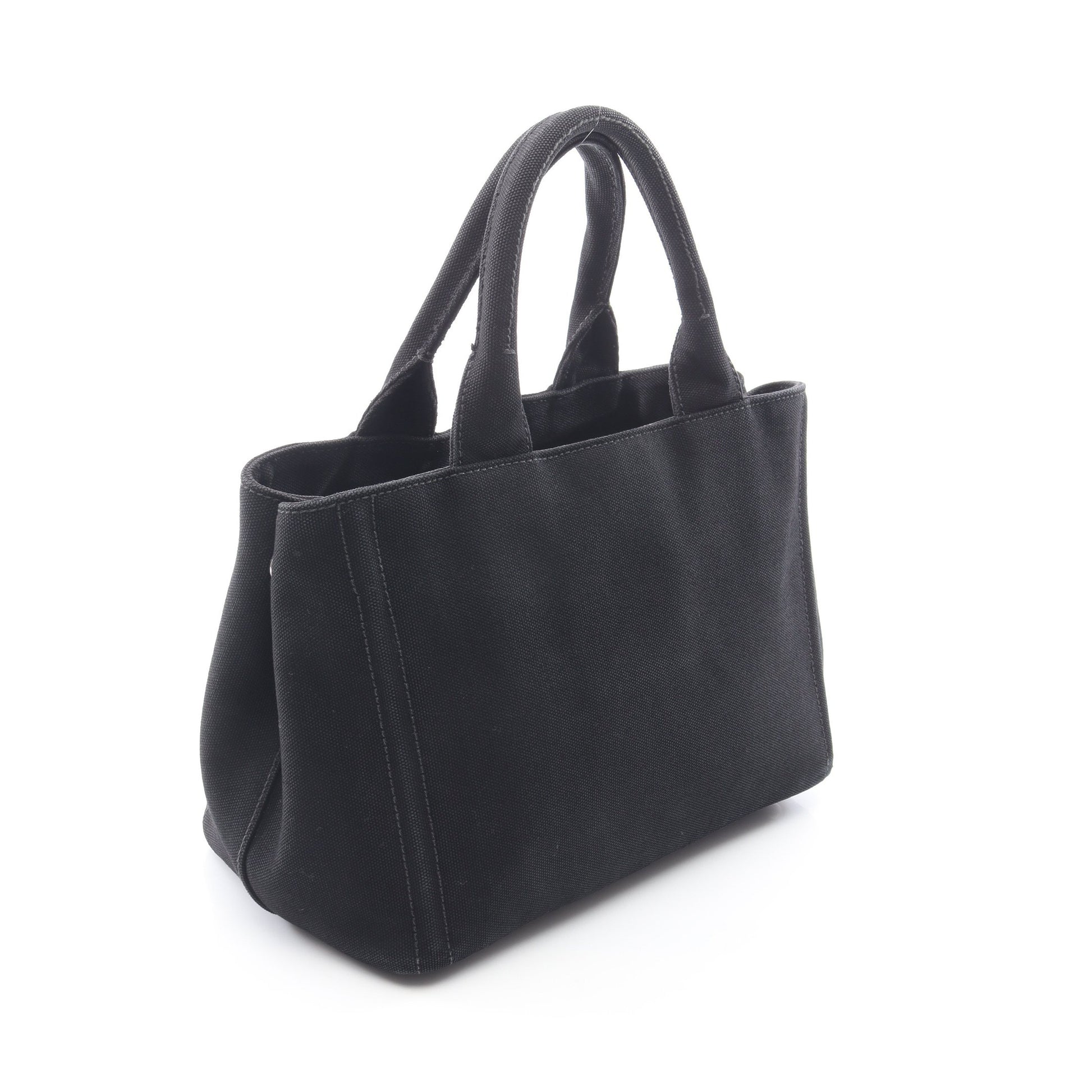 CANAPA カナパ エンボスロゴ 2WAY ハンドバッグ トートバッグ キャンバス ブラック プラダ バッグ PRADA