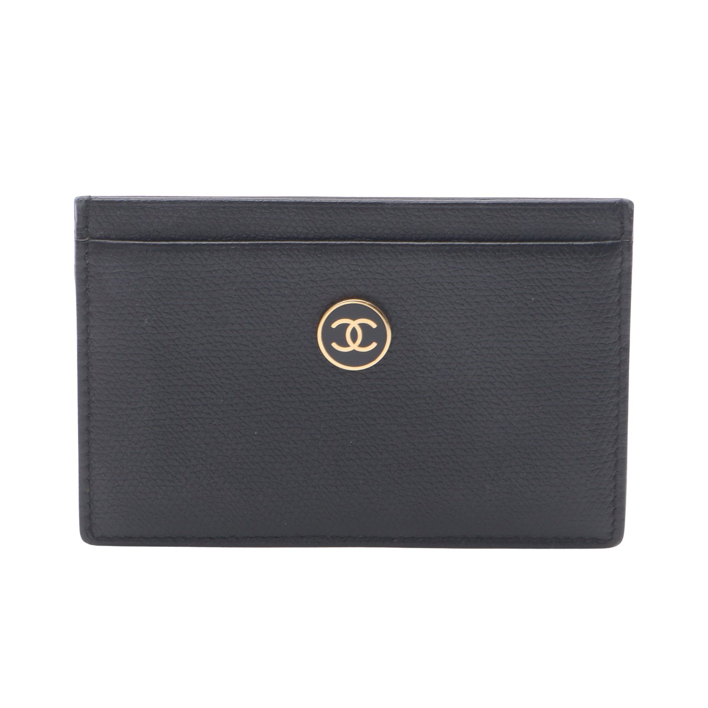 ココボタン カードケース レザー ブラック シャネル 財布・小物 CHANEL