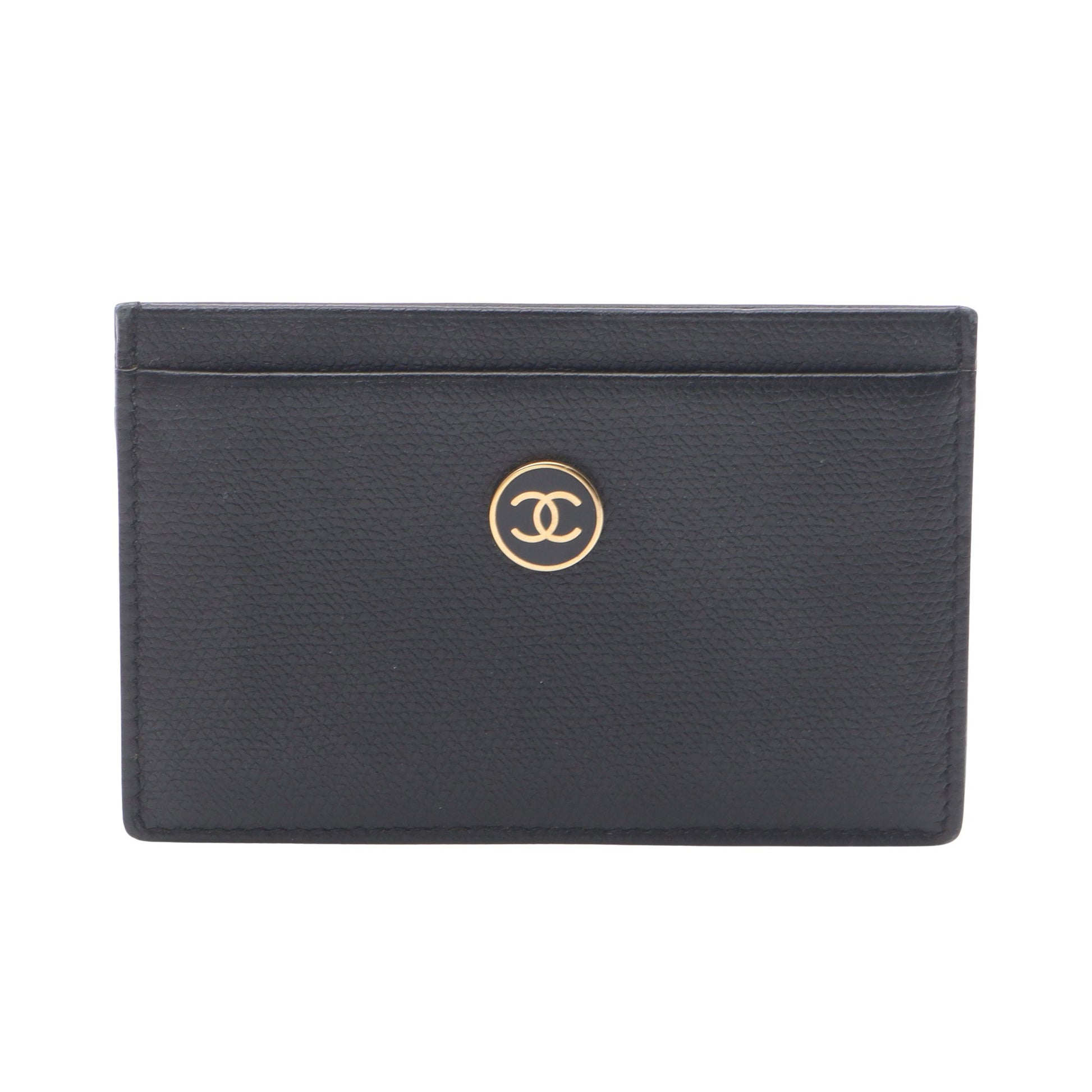 ココボタン カードケース レザー ブラック シャネル 財布・小物 CHANEL