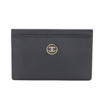 ココボタン カードケース レザー ブラック シャネル 財布・小物 CHANEL