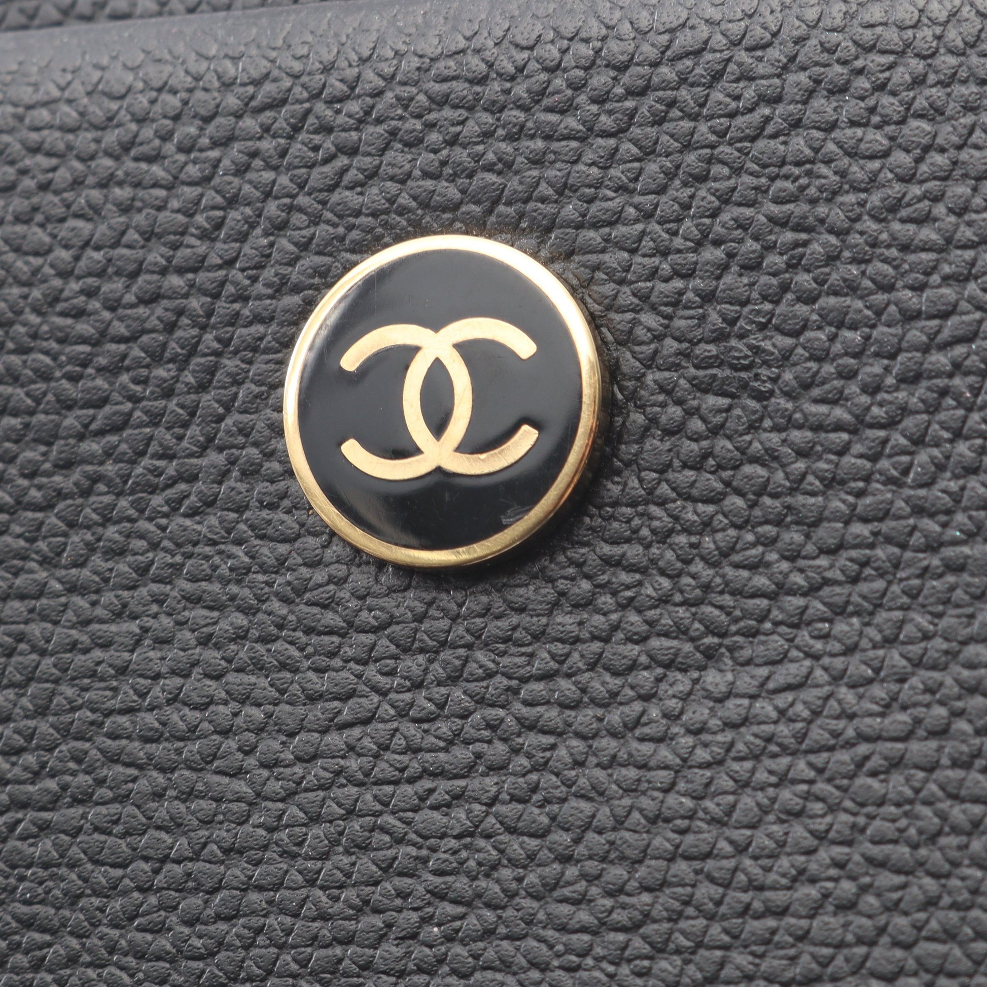 ココボタン カードケース レザー ブラック シャネル 財布・小物 CHANEL