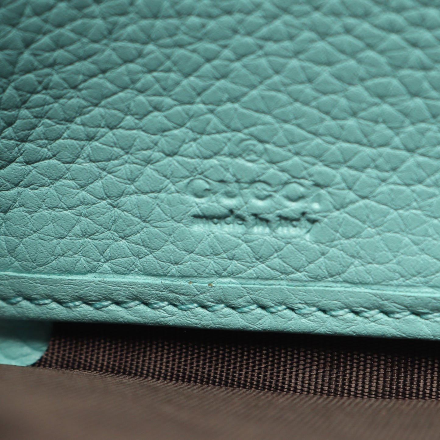 バンブー ラウンドファスナー長財布 レザー ターコイズブルー グッチ 財布・小物 GUCCI