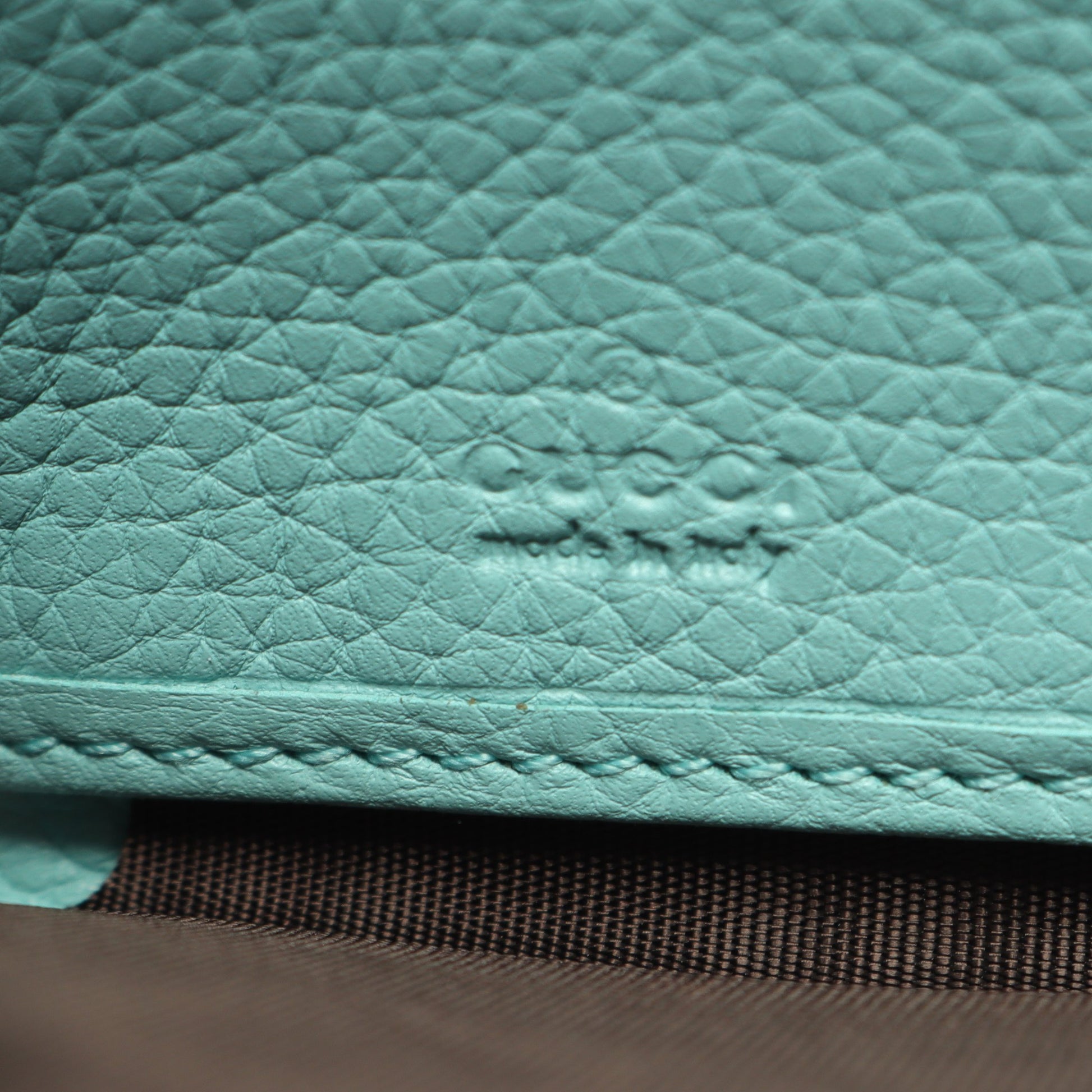 バンブー ラウンドファスナー長財布 レザー ターコイズブルー グッチ 財布・小物 GUCCI