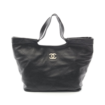 マトラッセ ハンドバッグ トートバッグ ソフトキャビアスキン ブラック ゴールド金具 シャネル バッグ CHANEL